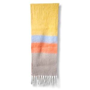 Shiraleah Multicolor Fringe Long Scarf 15x90 Cheerful Preppy Cozy Scandi NEW